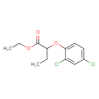 Chemical structure of ethyl 2-(2,4-dichlorophenoxy)butanoate - CSSB00000270696
