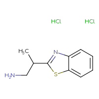 Chemical structure of 2-(1,3-benzothiazol-2-yl)propan-1-amine dihydrochloride - CSSB00000686946