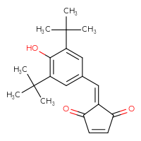 Chemical structure of 2-[(3,5-di-tert-butyl-4-hydroxyphenyl)methylidene]cyclopent-4-ene-1,3-dione - CSSB00102514594