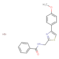 Chemical structure of N-{[4-(4-methoxyphenyl)-1,3-thiazol-2-yl]methyl}benzamide hydrobromide - CSSB00000739810