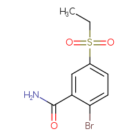 Chemical structure of 2-bromo-5-(ethanesulfonyl)benzamide - CSSB00020924935