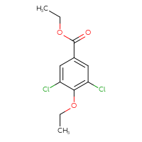 Chemical structure of ethyl 3,5-dichloro-4-ethoxybenzoate - CSSB00000006611