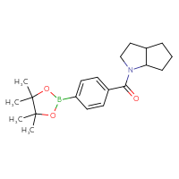 Chemical structure of 1-[4-(4,4,5,5-tetramethyl-1,3,2-dioxaborolan-2-yl)benzoyl]-octahydrocyclopenta[b]pyrrole - CSSB02533281875