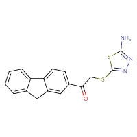 Chemical structure of 2-[(5-amino-1,3,4-thiadiazol-2-yl)sulfanyl]-1-(9H-fluoren-2-yl)ethan-1-one - CSSB00047942244