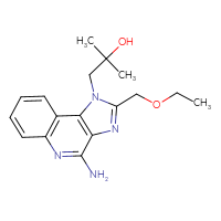 Chemical structure of 1-[4-amino-2-(ethoxymethyl)-1H-imidazo[4,5-c]quinolin-1-yl]-2-methylpropan-2-ol - CSSB00016999432