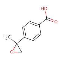 Chemical structure of 4-(2-methyloxiran-2-yl)benzoic acid - CSSB20620690738