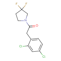 Chemical structure of 2-(2,4-dichlorophenyl)-1-(3,3-difluoropyrrolidin-1-yl)ethan-1-one - CSSB02007379537