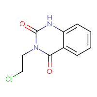 Chemical structure of 3-(2-chloroethyl)-1,2,3,4-tetrahydroquinazoline-2,4-dione - CSSB00000039564