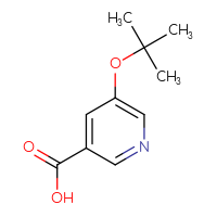 Chemical structure of 5-(tert-butoxy)pyridine-3-carboxylic acid - CSSB00138558356
