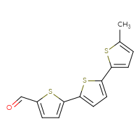 Chemical structure of 5'-(5-methylthiophen-2-yl)-[2,2'-bithiophene]-5-carbaldehyde - CSSB06582868644
