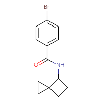 Chemical structure of 4-bromo-N-{spiro[2.3]hexan-4-yl}benzamide - CSSB06752149217