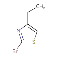 Chemical structure of 2-bromo-4-ethyl-1,3-thiazole - CSSB00000698915