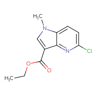 Chemical structure of ethyl 5-chloro-1-methyl-1H-pyrrolo[3,2-b]pyridine-3-carboxylate - CSSB00020794592