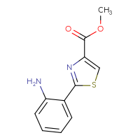 Chemical structure of methyl 2-(2-aminophenyl)-1,3-thiazole-4-carboxylate - CSSB00005999235