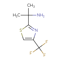 Chemical structure of 2-[4-(trifluoromethyl)-1,3-thiazol-2-yl]propan-2-amine - CSSB00000765524