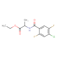 Chemical structure of ethyl 2-[(4-chloro-2,5-difluorophenyl)formamido]propanoate - CSSB00004115837