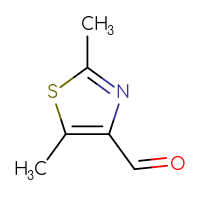 Chemical structure of 2,5-dimethyl-1,3-thiazole-4-carbaldehyde - CSSB00009824216