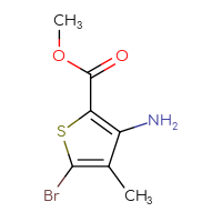 Chemical structure of methyl 3-amino-5-bromo-4-methylthiophene-2-carboxylate - CSSB02126553087