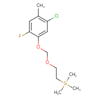 Chemical structure of {2-[(5-chloro-2-fluoro-4-methylphenoxy)methoxy]ethyl}trimethylsilane - CSSB21432566746