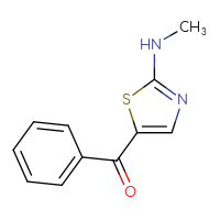 Chemical structure of 5-benzoyl-N-methyl-1,3-thiazol-2-amine - CSSB00000123197