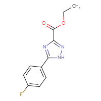 Chemical structure of ethyl 5-(4-fluorophenyl)-1H-1,2,4-triazole-3-carboxylate - CSSB00005751259