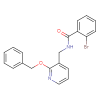 Chemical structure of N-{[2-(benzyloxy)pyridin-3-yl]methyl}-2-bromobenzamide - CSSB06963332265