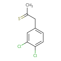 Chemical structure of 1-(3,4-dichlorophenyl)propane-2-thione - CSSB00010220885