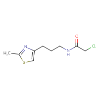 Chemical structure of 2-chloro-N-[3-(2-methyl-1,3-thiazol-4-yl)propyl]acetamide - CSSB03440112478