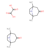Chemical structure of bis(1,5-dimethyl-8-azabicyclo[3.2.1]octan-3-one); oxalic acid - CSSB20591798933