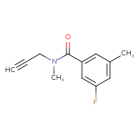 Chemical structure of 3-fluoro-N,5-dimethyl-N-(prop-2-yn-1-yl)benzamide - CSSB00013321937