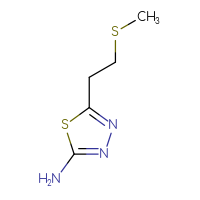 Chemical structure of 5-[2-(methylsulfanyl)ethyl]-1,3,4-thiadiazol-2-amine - CSSB00012019049