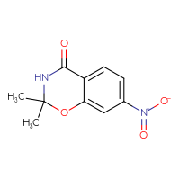 Chemical structure of 2,2-dimethyl-7-nitro-3,4-dihydro-2H-1,3-benzoxazin-4-one - CSSB00010169343