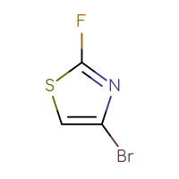 Chemical structure of 4-bromo-2-fluoro-1,3-thiazole - CSSB00009877337