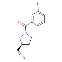 Chemical structure of (3S)-1-(3-bromobenzoyl)-3-ethenylpyrrolidine - CSSB06269685801