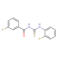 Chemical structure of 3-(3-fluorobenzoyl)-1-(2-fluorophenyl)thiourea - CSSB00121652742