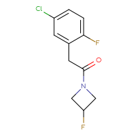 Chemical structure of 2-(5-chloro-2-fluorophenyl)-1-(3-fluoroazetidin-1-yl)ethan-1-one - CSSB06474345295