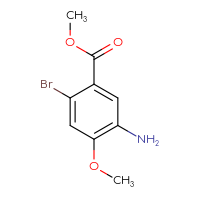 Chemical structure of methyl 5-amino-2-bromo-4-methoxybenzoate - CSSB00010141355
