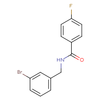 Chemical structure of N-[(3-bromophenyl)methyl]-4-fluorobenzamide - CSSB00000658140
