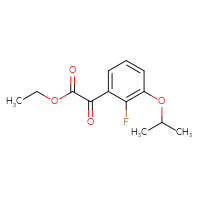 Chemical structure of ethyl 2-[2-fluoro-3-(propan-2-yloxy)phenyl]-2-oxoacetate - CSSB21103685806