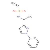 Chemical structure of N-[1-(1-phenyl-1H-pyrazol-3-yl)ethyl]ethene-1-sulfonamide - CSSB21332119554