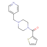 Chemical structure of 1-[(pyridin-4-yl)methyl]-4-(thiophene-2-carbonyl)piperazine - CSSB00046264035