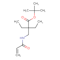 Chemical structure of tert-butyl 2-ethyl-2-[(prop-2-enamido)methyl]butanoate - CSSB02003502942
