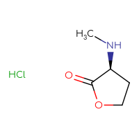 Chemical structure of (3S)-3-(methylamino)oxolan-2-one hydrochloride - CSSB03437232723