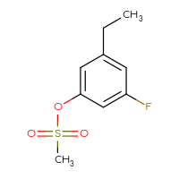 Chemical structure of 3-ethyl-5-fluorophenyl methanesulfonate - CSSB14957009597