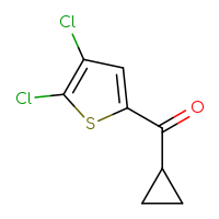 Chemical structure of cyclopropyl(4,5-dichlorothiophen-2-yl)methanone - CSSB00121210057