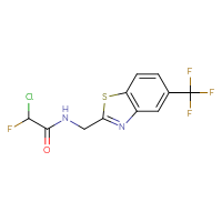 Chemical structure of 2-chloro-2-fluoro-N-{[5-(trifluoromethyl)-1,3-benzothiazol-2-yl]methyl}acetamide - CSSB21332169379