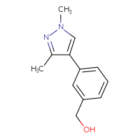 Chemical structure of [3-(1,3-dimethyl-1H-pyrazol-4-yl)phenyl]methanol - CSSB00016851545