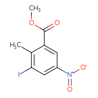 Chemical structure of methyl 3-iodo-2-methyl-5-nitrobenzoate - CSSB00012130650