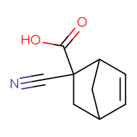 Chemical structure of 2-cyanobicyclo[2.2.1]hept-5-ene-2-carboxylic acid - CSSB00103148826