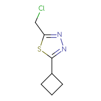 Chemical structure of 2-(chloromethyl)-5-cyclobutyl-1,3,4-thiadiazole - CSSB00000698468
